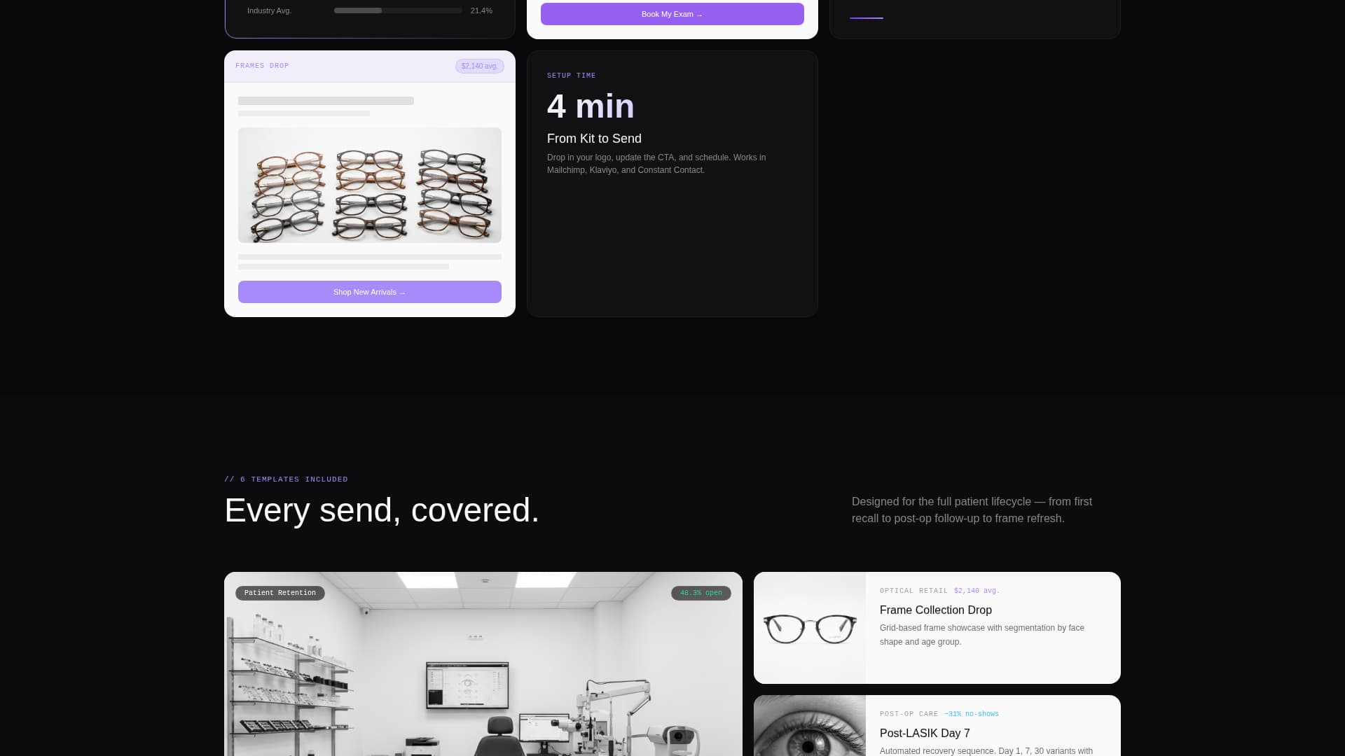 Refract - Powerful Optometry Landing Page Template