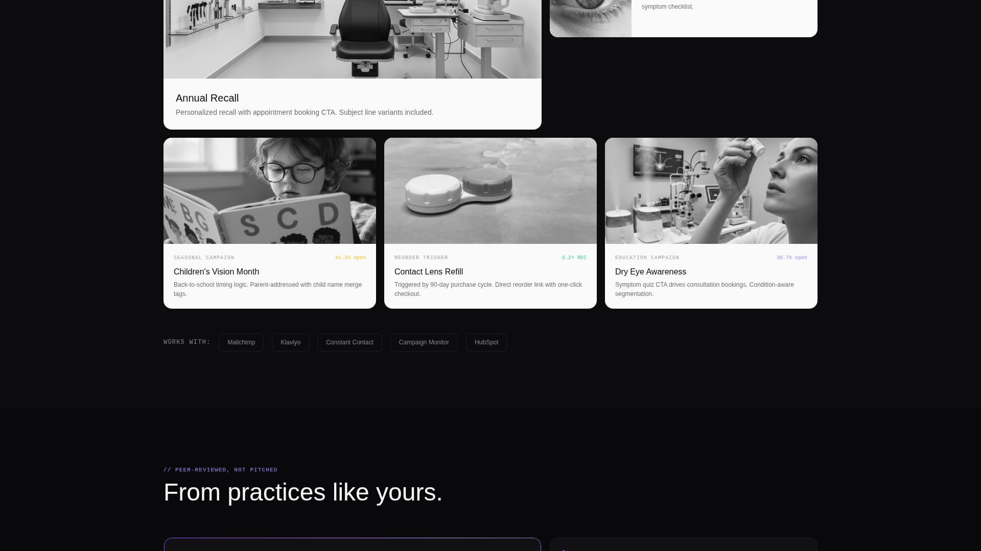 Refract - Powerful Optometry Landing Page Template