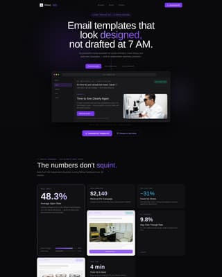Refract - Powerful Optometry Landing Page Template