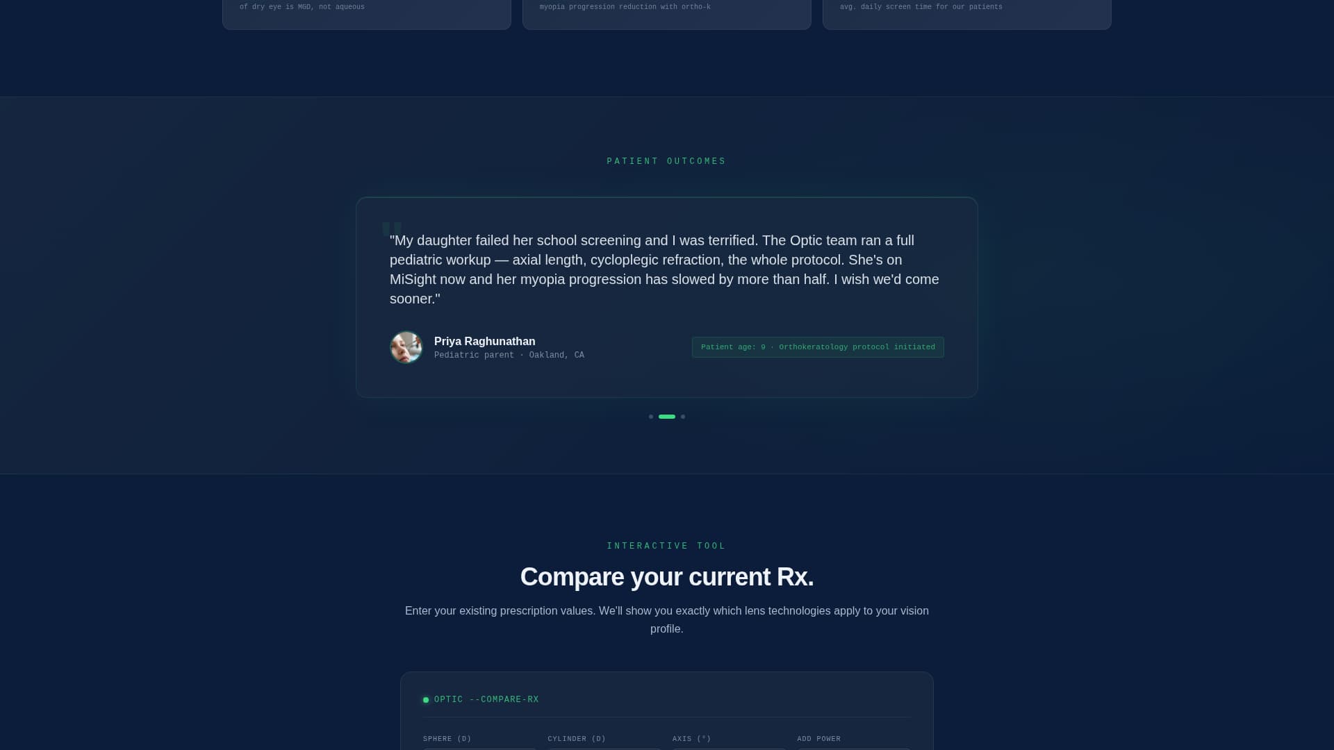 Aperture — Trusted Eyeglass Fitting Landing Page Template