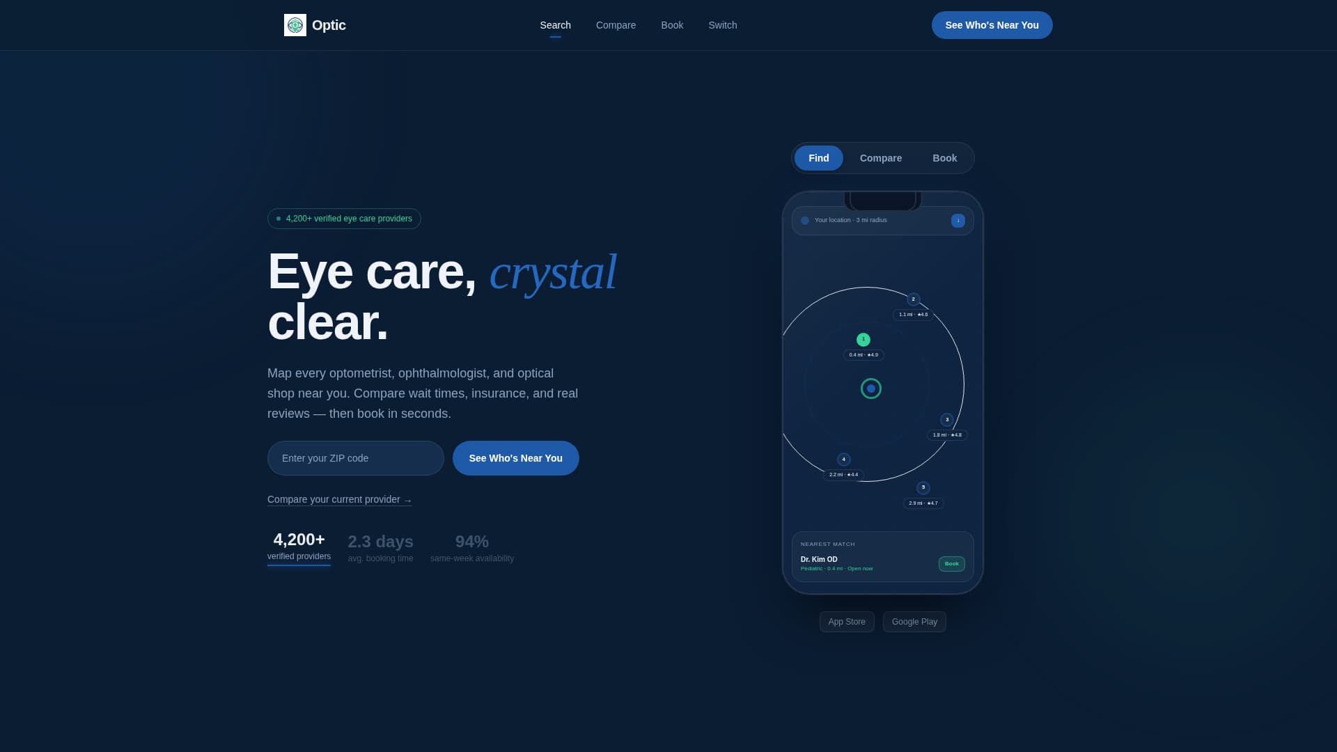 Clarity — Specialized Vision Correction Landing Page Template