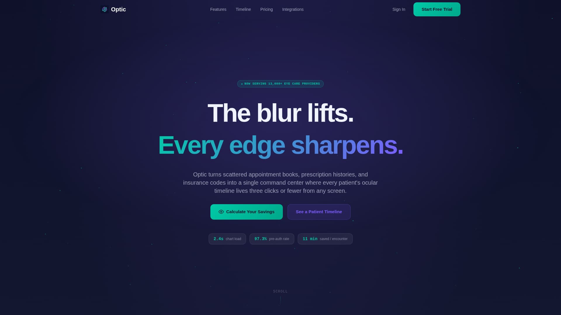 Clarity — Transformative Eye Examination Landing Page Template