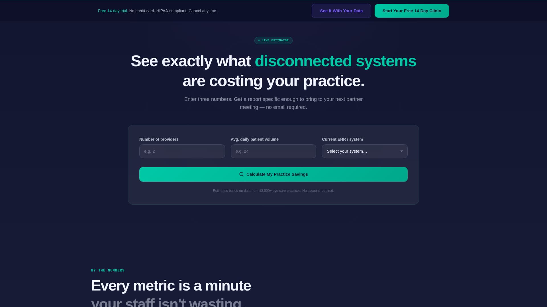 Clarity — Transformative Eye Examination Landing Page Template