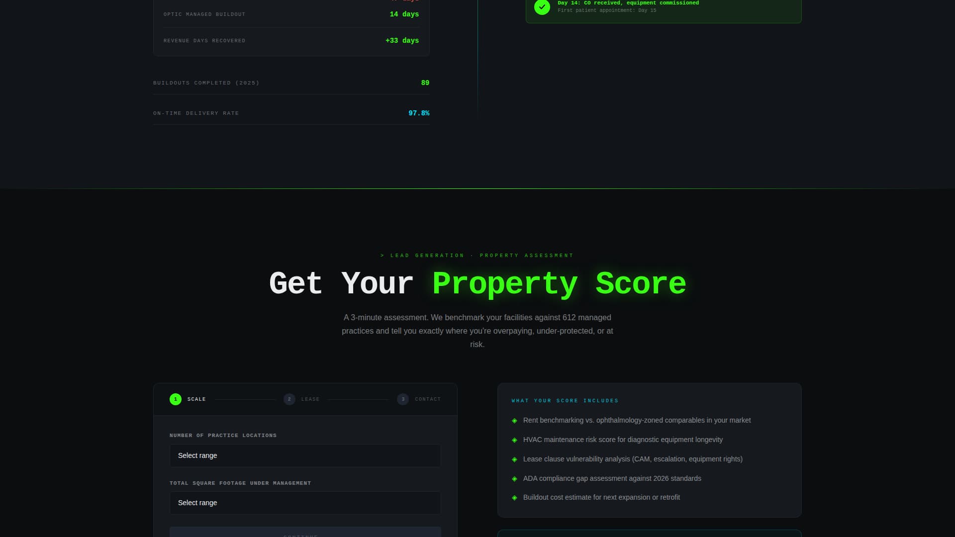 Optic - Precision Optometry Landing Page Template