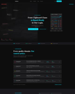 Calibrate - Precision Compliance Landing Page Template
