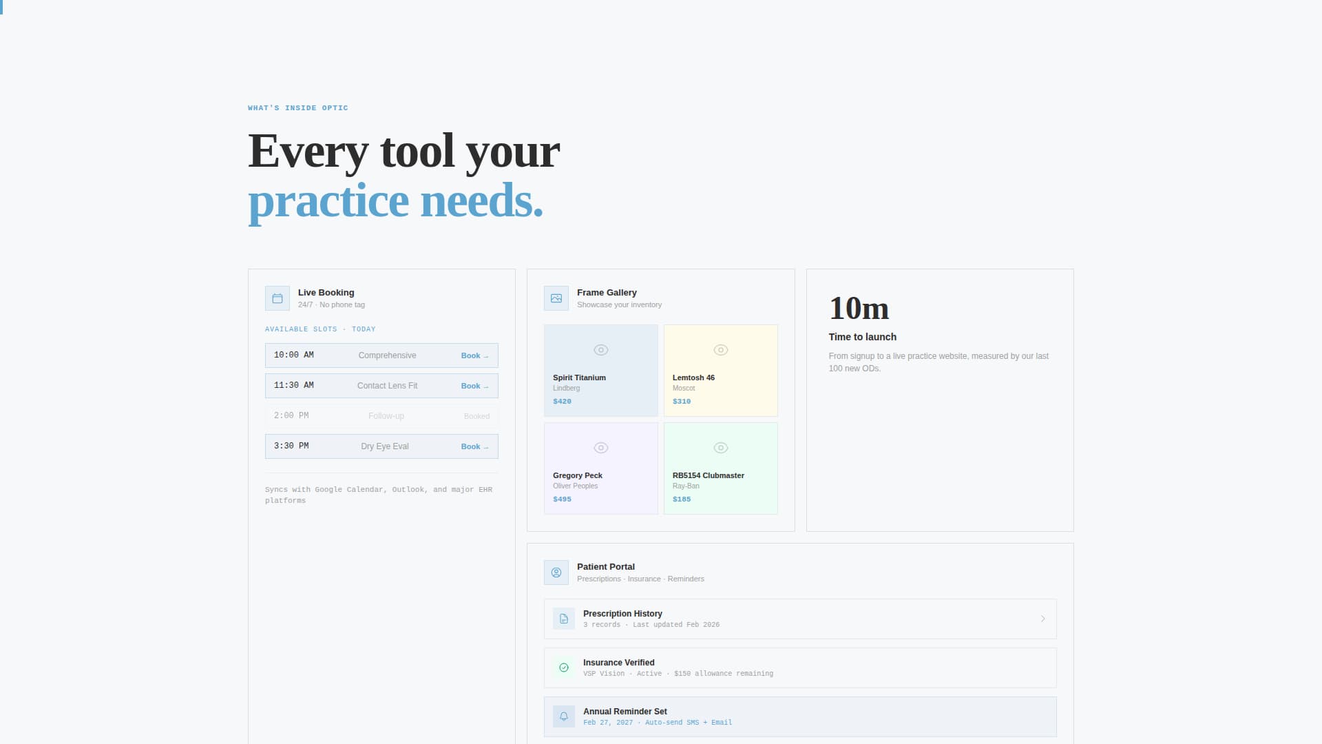 Prism — Results-Driven Contact Lens Landing Page Template