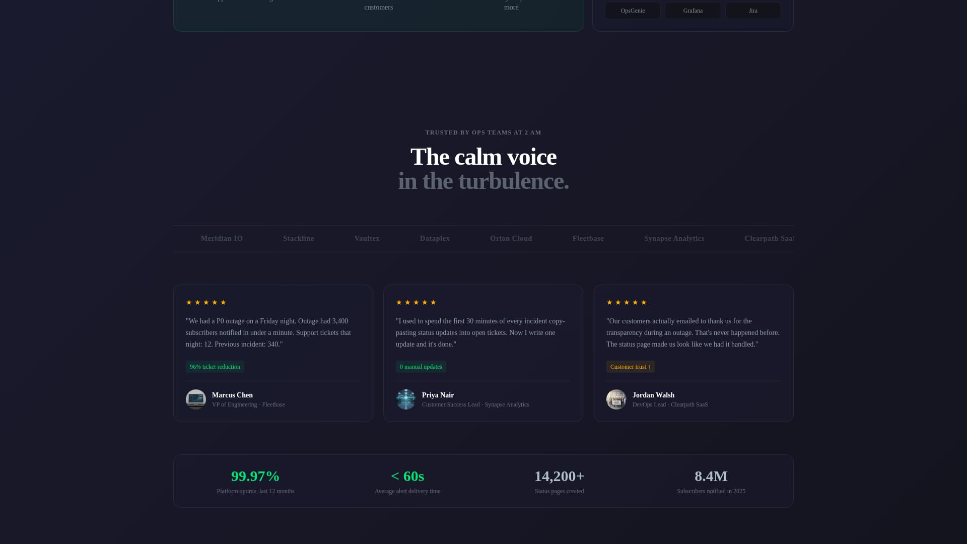 Outage - Powerful Status Landing Page Template
