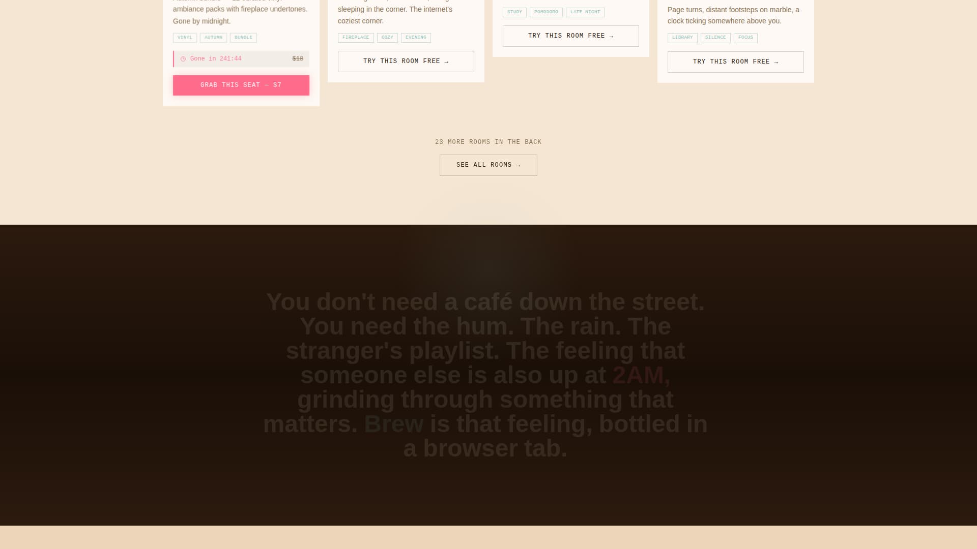 Brew - Cozy Caf Landing Page Template