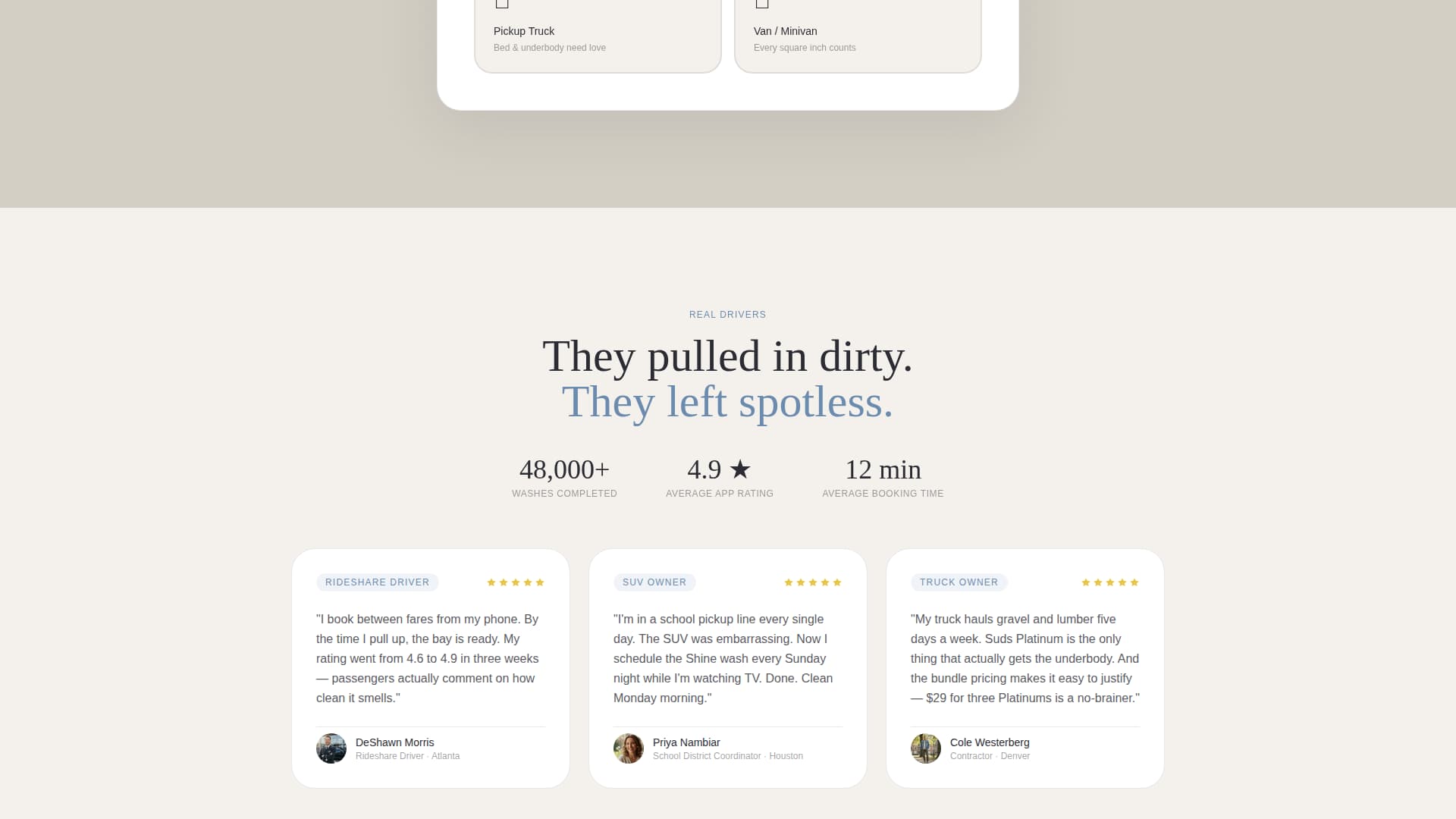 Suds - Touchless Carwash Landing Page Template