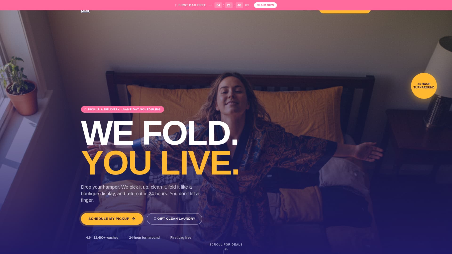 Fold - Irresistible Laundry Landing Page Template