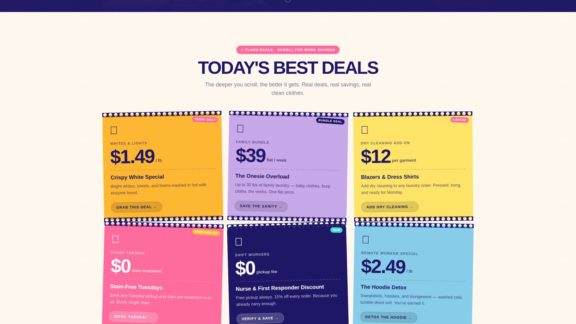 Fold - Irresistible Laundry Landing Page Template