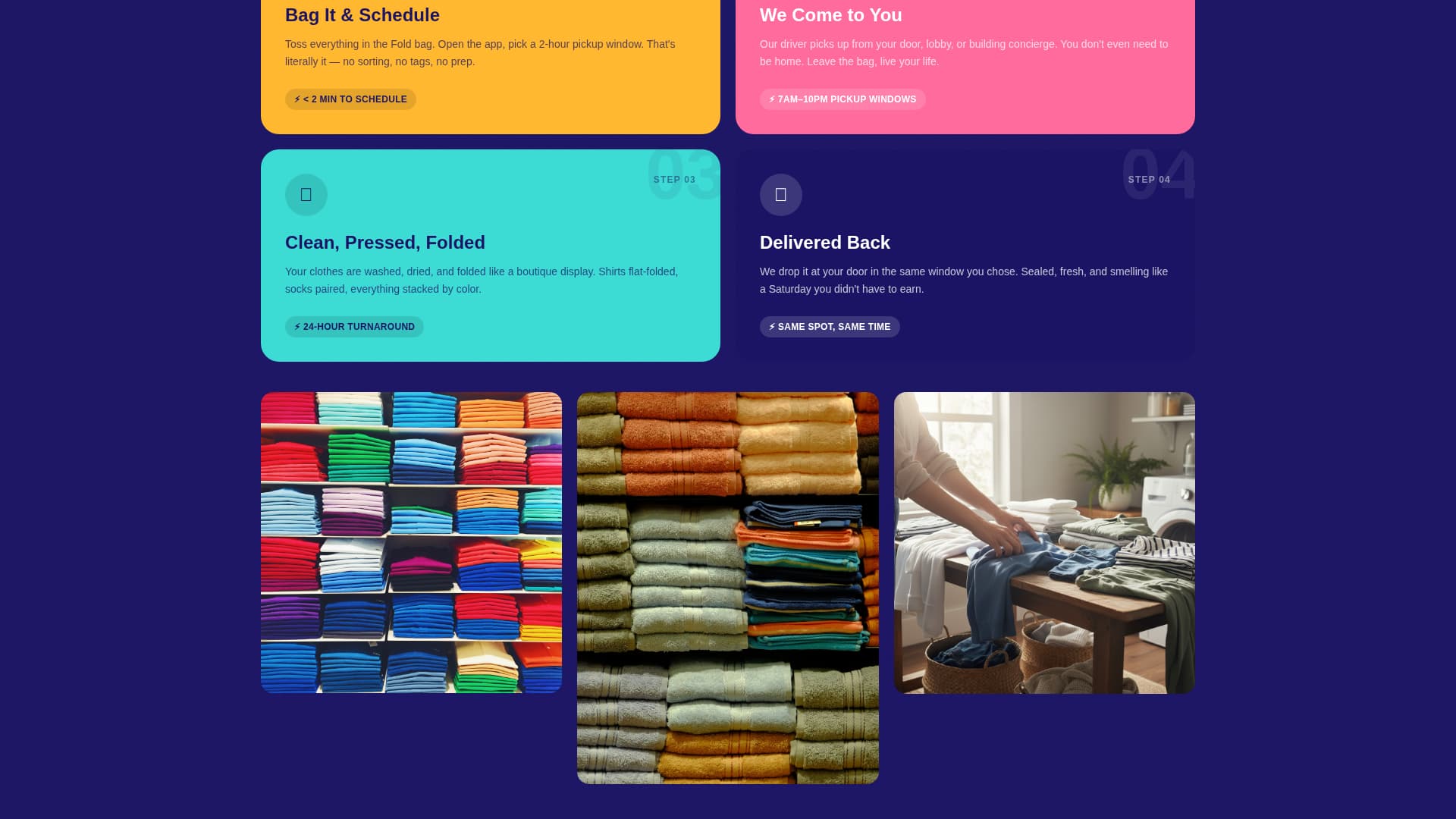 Fold - Irresistible Laundry Landing Page Template