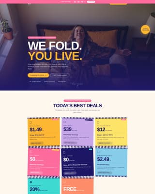 Fold - Irresistible Laundry Landing Page Template