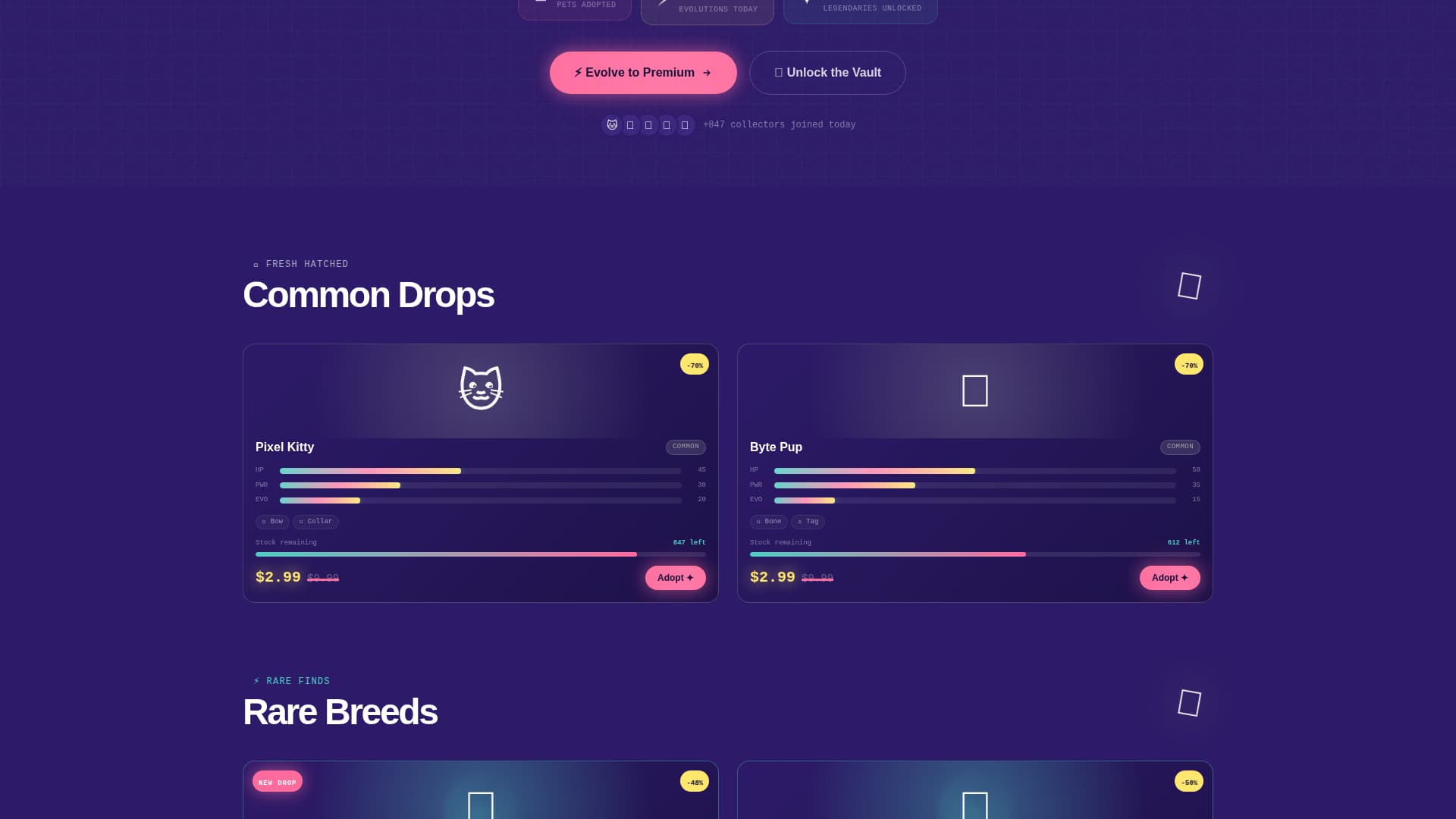 Adopt - Nostalgic Pet Landing Page Template