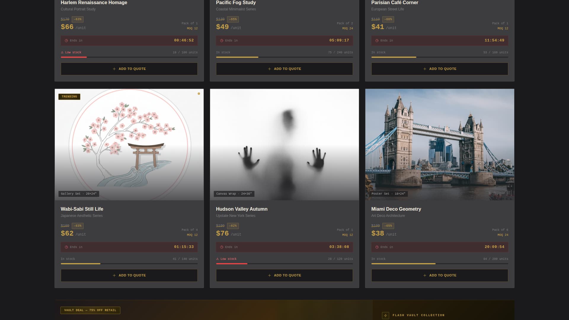 Stockwall - Wholesale Wallart Landing Page Template