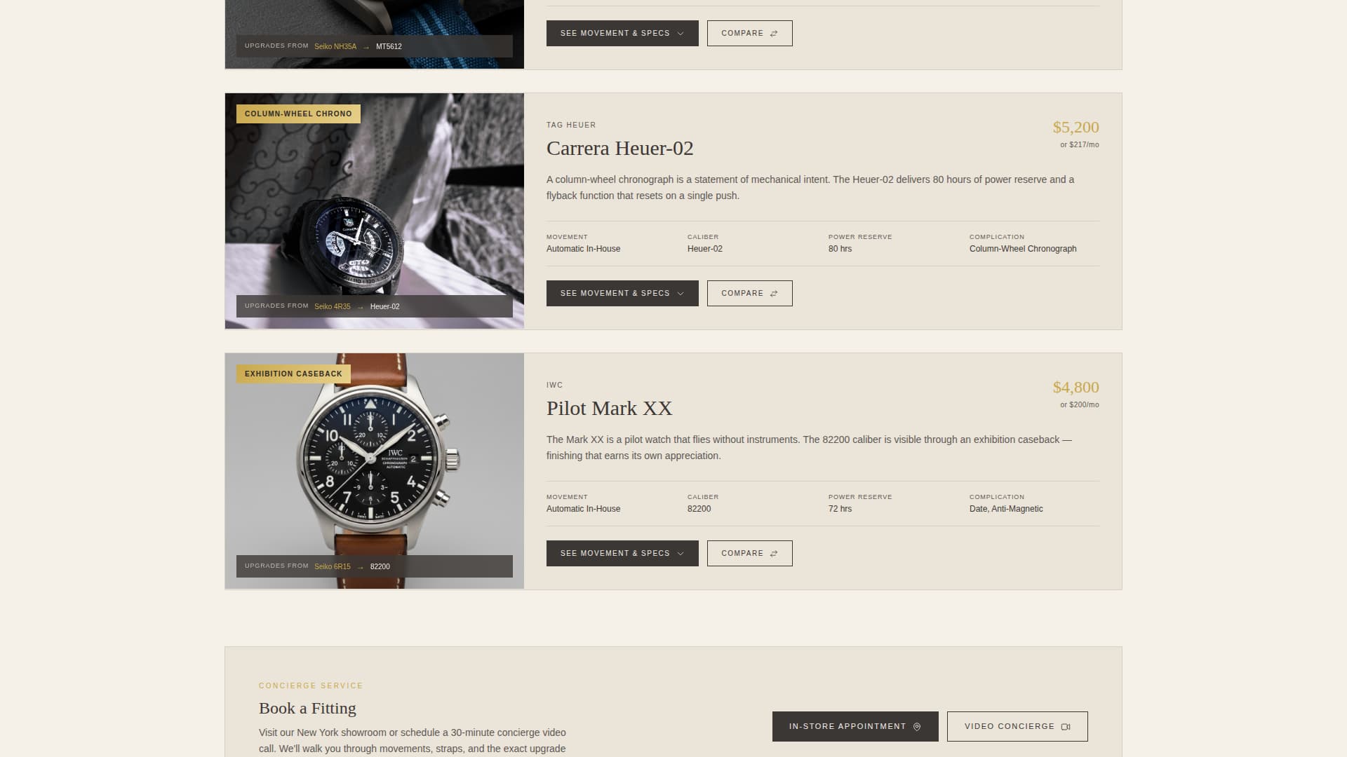 Horologist - Refined Watch Landing Page Template