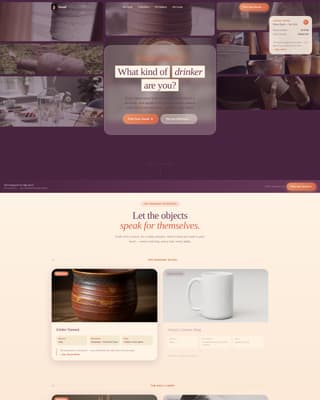 Vessel - Artisan Drinkware Landing Page Template