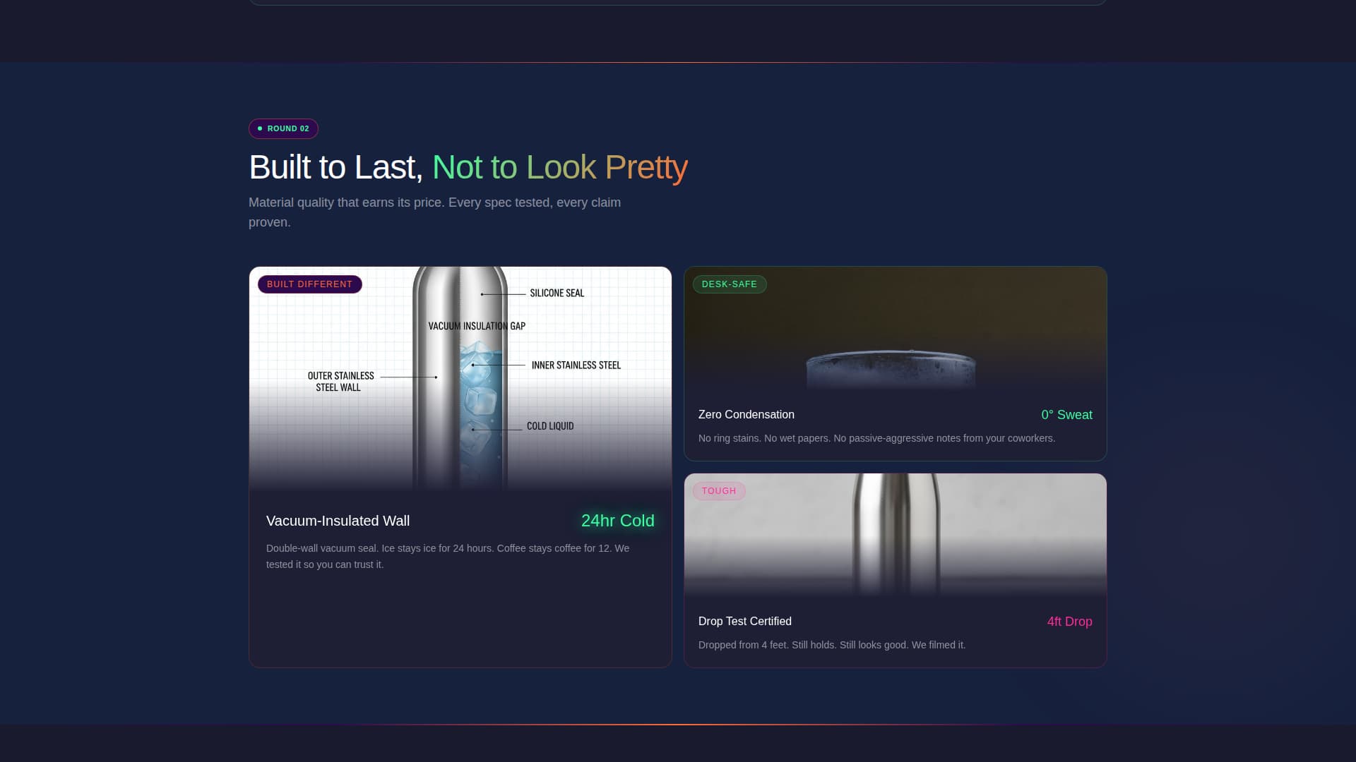 Vessel — Premium Beverage Drinkware Landing Page Template