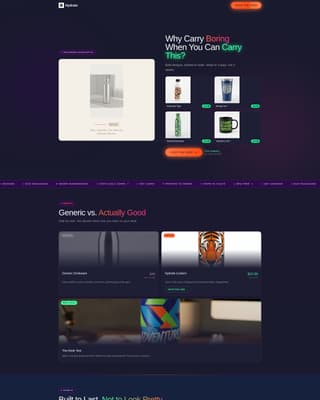 Vessel — Premium Beverage Drinkware Landing Page Template