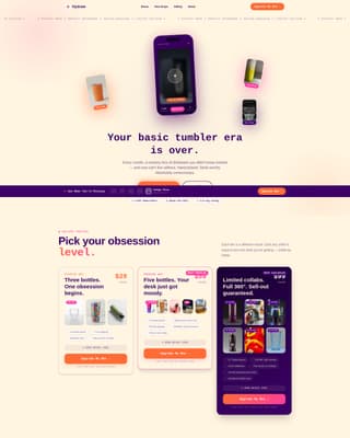 Hydrate - Bold Drinkware Landing Page Template