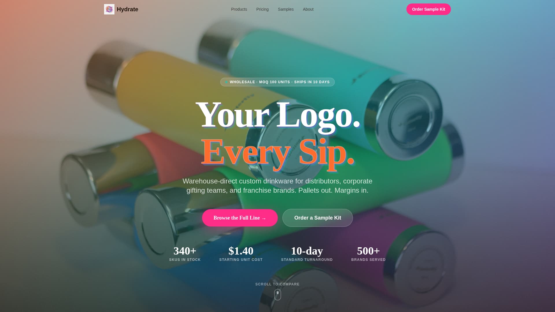 Cistern — Trusted Beverage Container Landing Page Template
