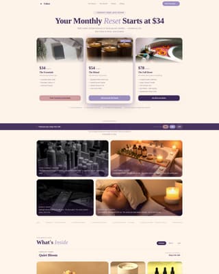 Unbox - Soothing Wellness Landing Page Template