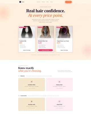 Crown - Bold Wigboutique Landing Page Template