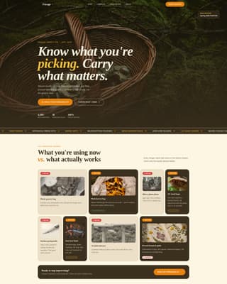 Forage - Rugged Wildcrafting Landing Page Template