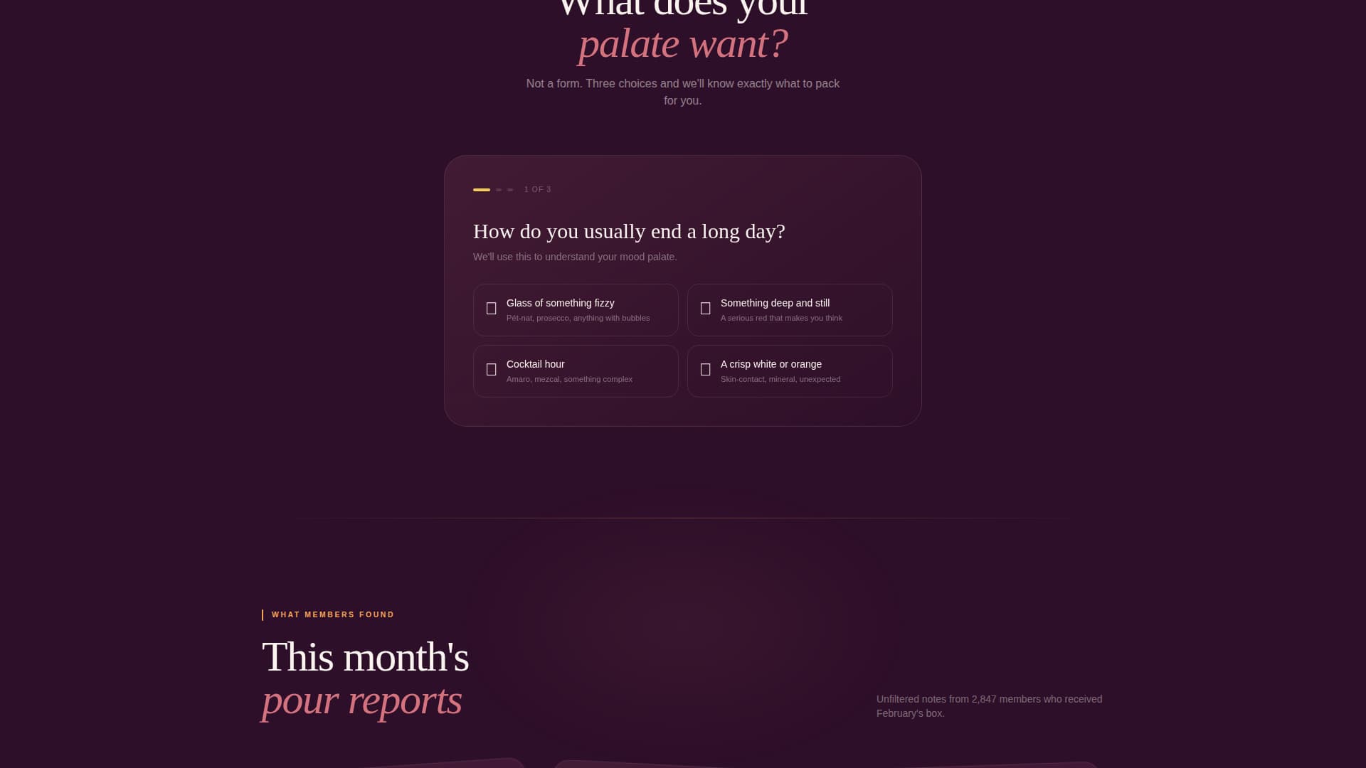 Cellar - Curated Spirits Landing Page Template
