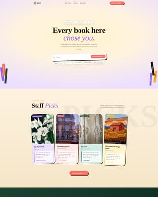 Shelf - Curated Bookstore Landing Page Template