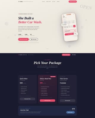 Suds - Sparkling Carwash Landing Page Template
