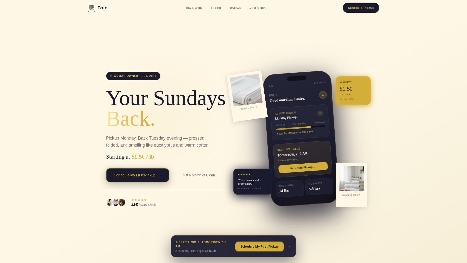 Press — Refined Dry Cleaning Landing Page Template
