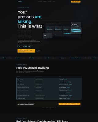 Pulp - Precision Printing Landing Page Template