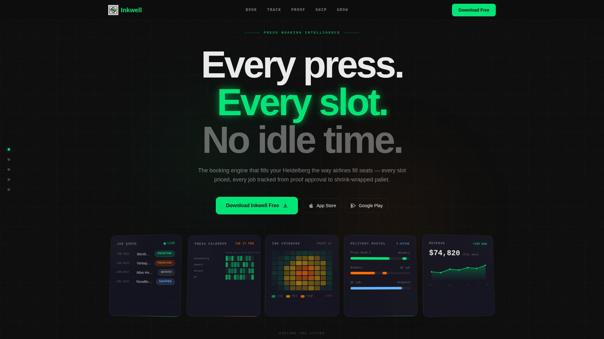 Inkwell - Precision Printshop Landing Page Template