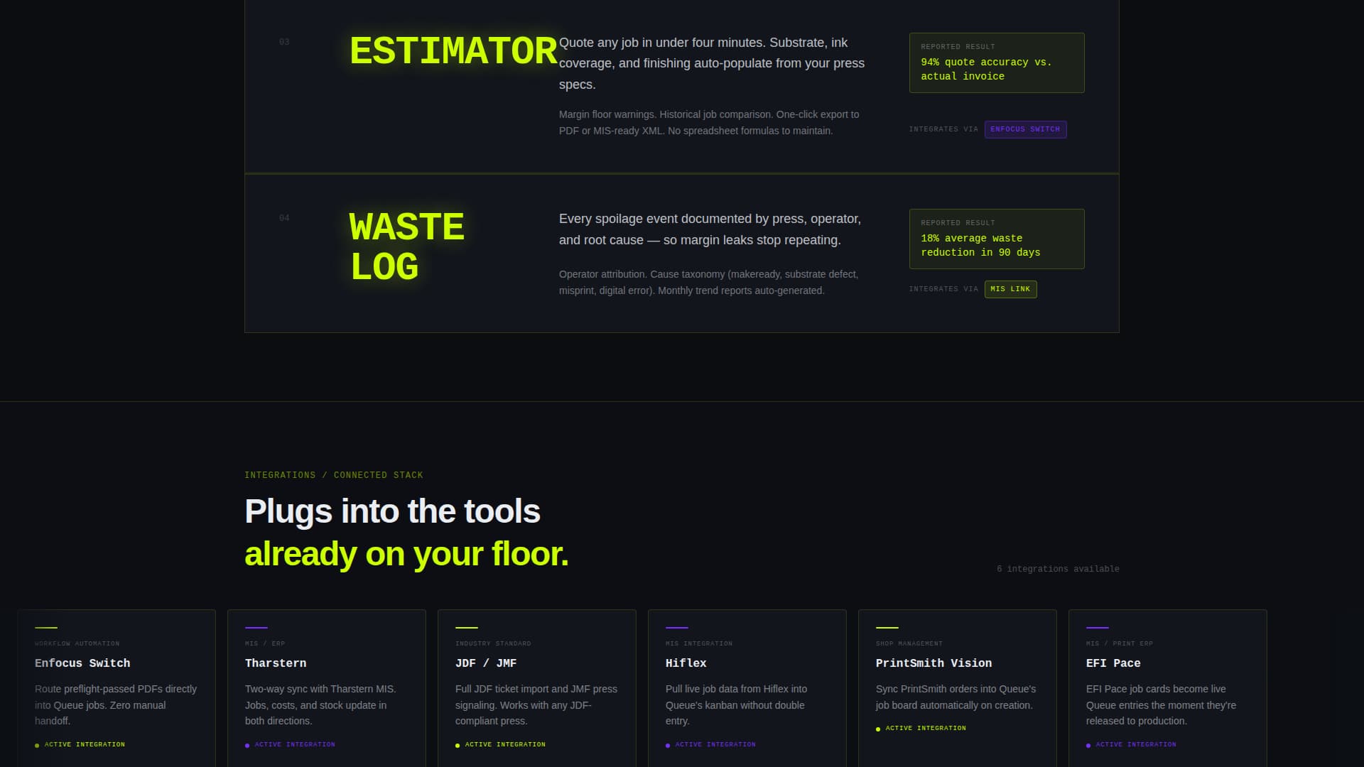 Queue - Powerful Printshop Landing Page Template