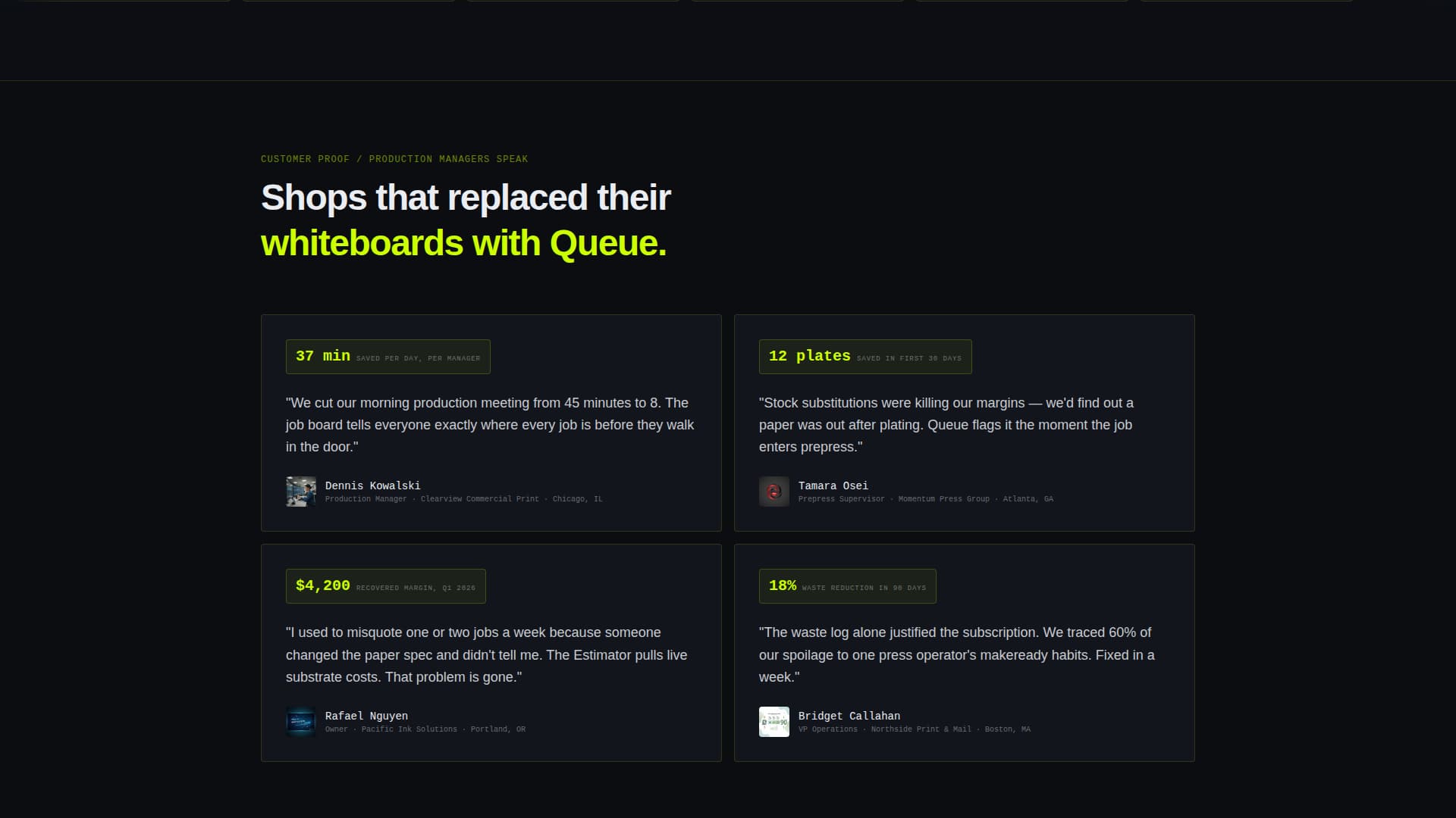 Queue - Powerful Printshop Landing Page Template