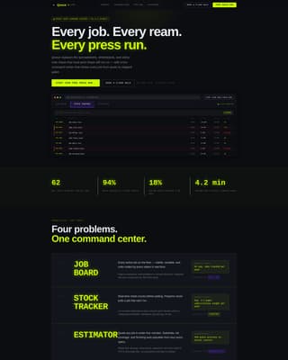 Queue - Powerful Printshop Landing Page Template