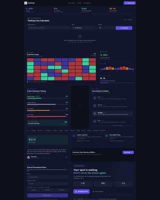 Parkcalc - Powerful Parkingapp Landing Page Template