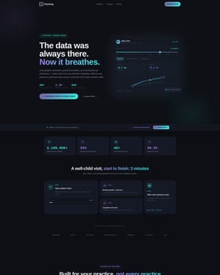 Charting - Powerful Pediatric Landing Page Template