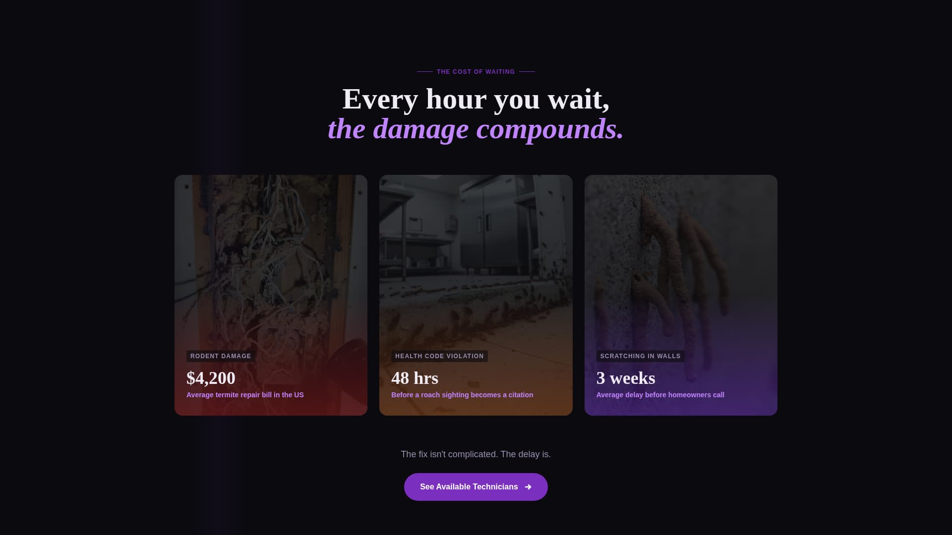 Swarm - Rapid Pestcontrol Landing Page Template