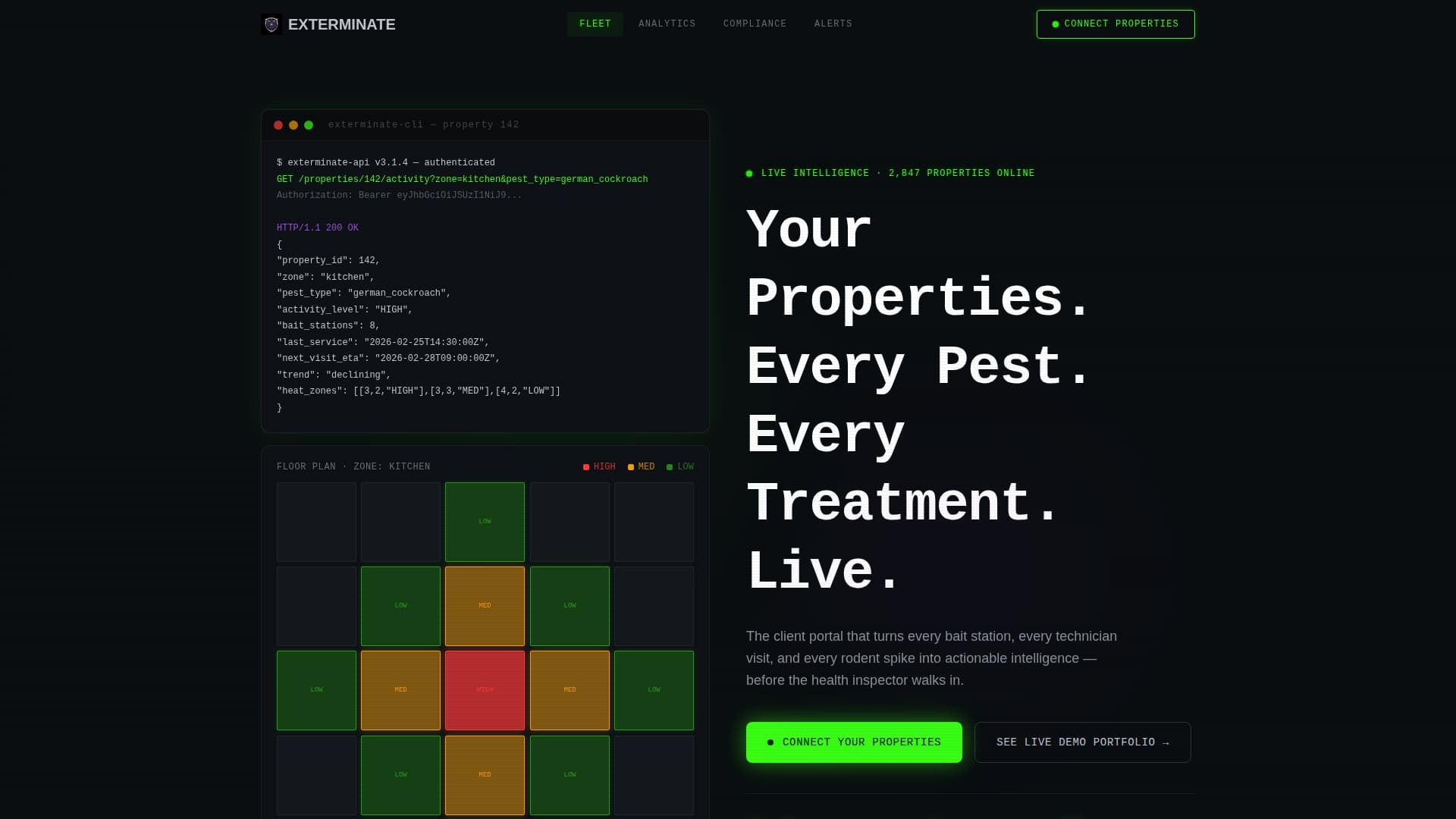 Exterminate - Intelligent Pestcontrol Landing Page Template