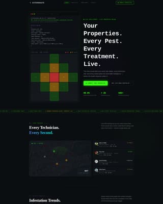 Exterminate - Intelligent Pestcontrol Landing Page Template