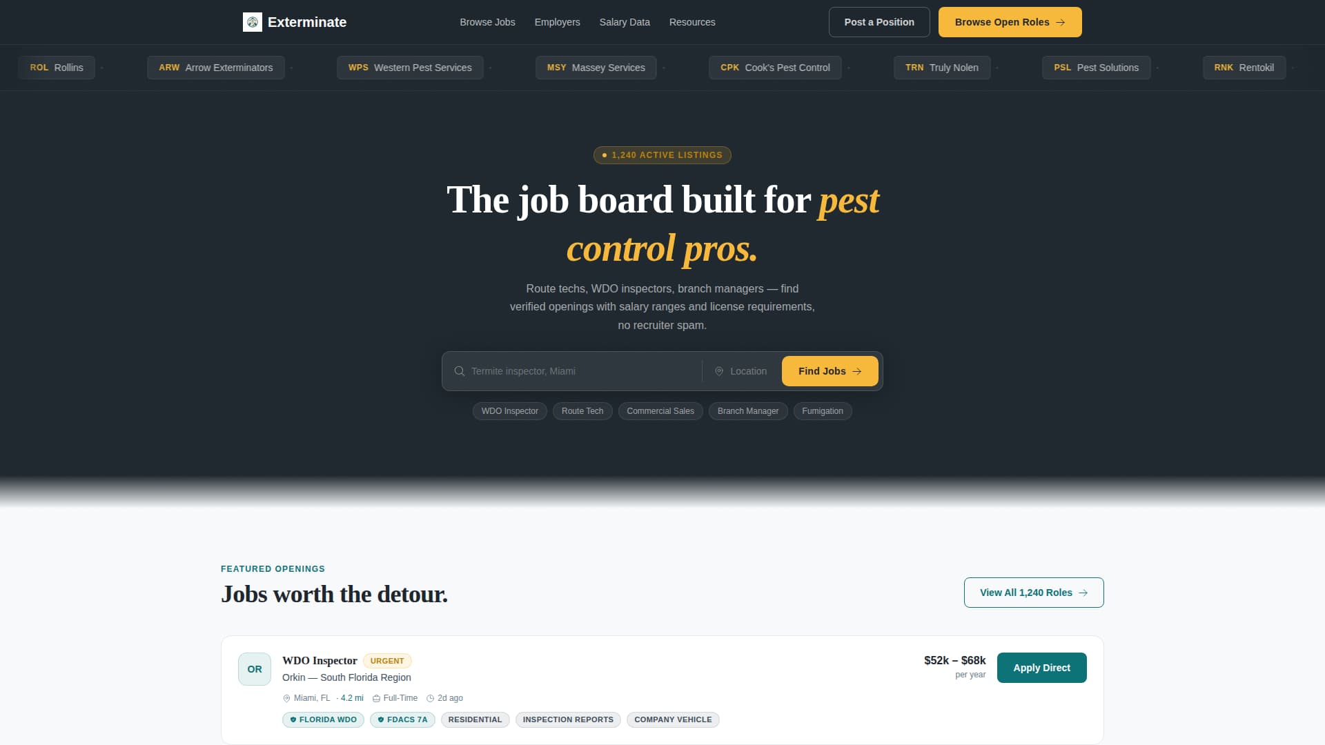 Eliminate — Effective Pest Management Landing Page Template