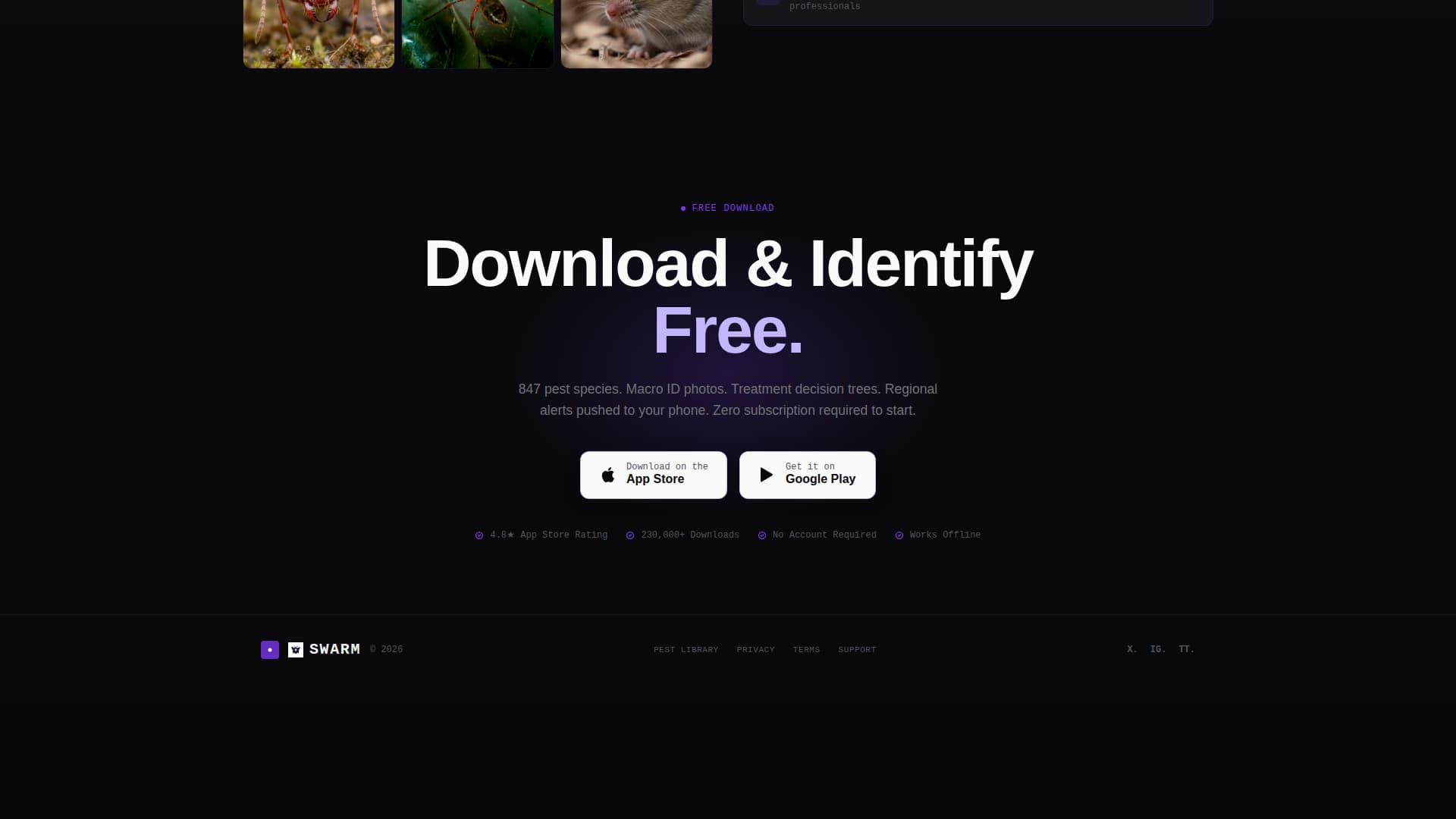 Eliminate — Advanced Pest Management Landing Page Template