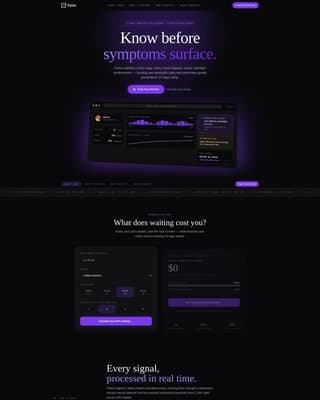 Pulse - Predictive Petcare Landing Page Template