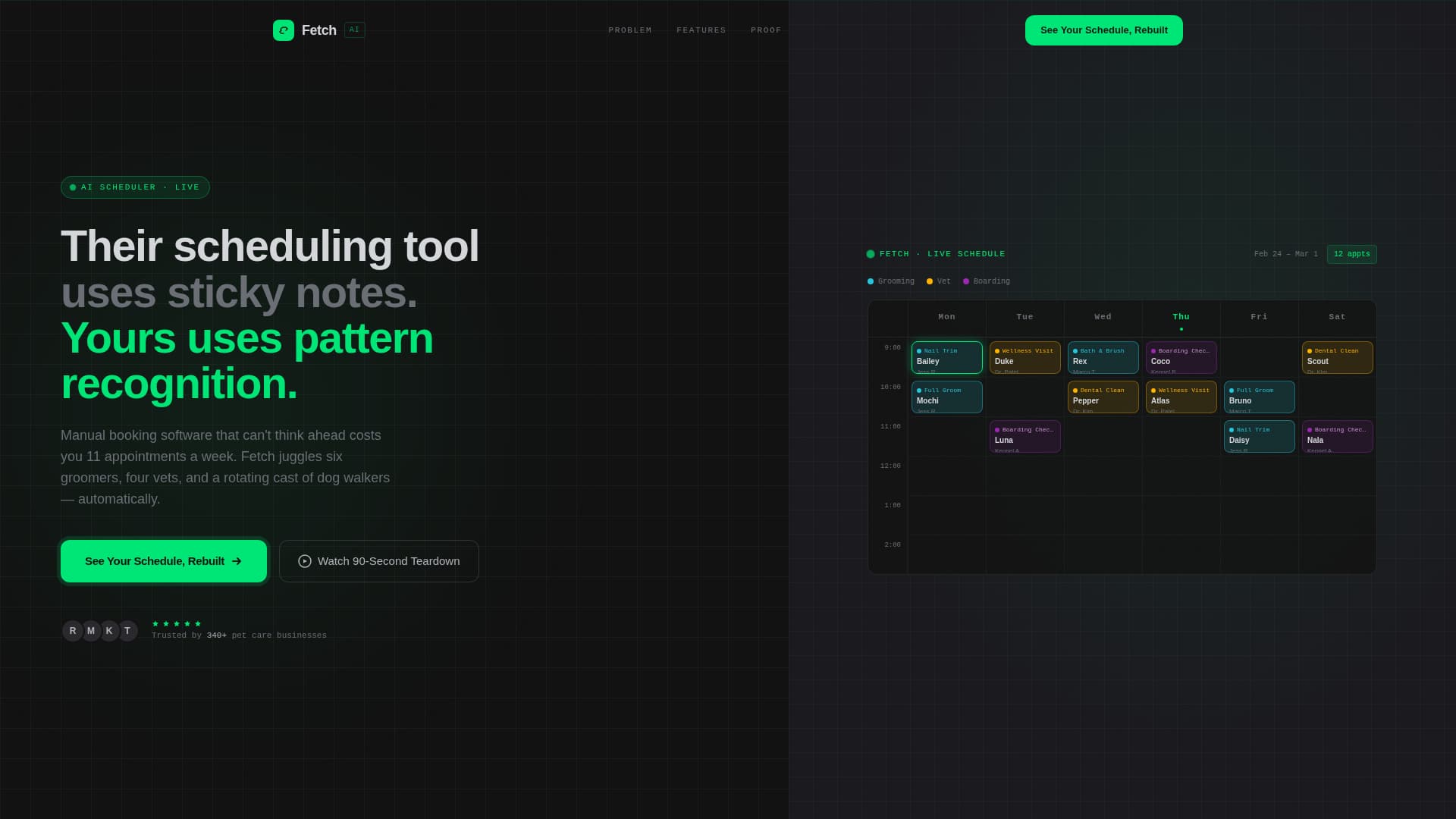 AI for Pet Care Booking Website Template