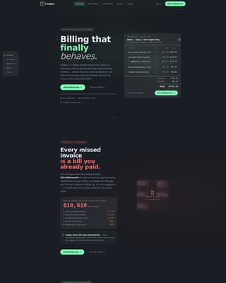 Ledger - Powerful Veterinarybilling Landing Page Template