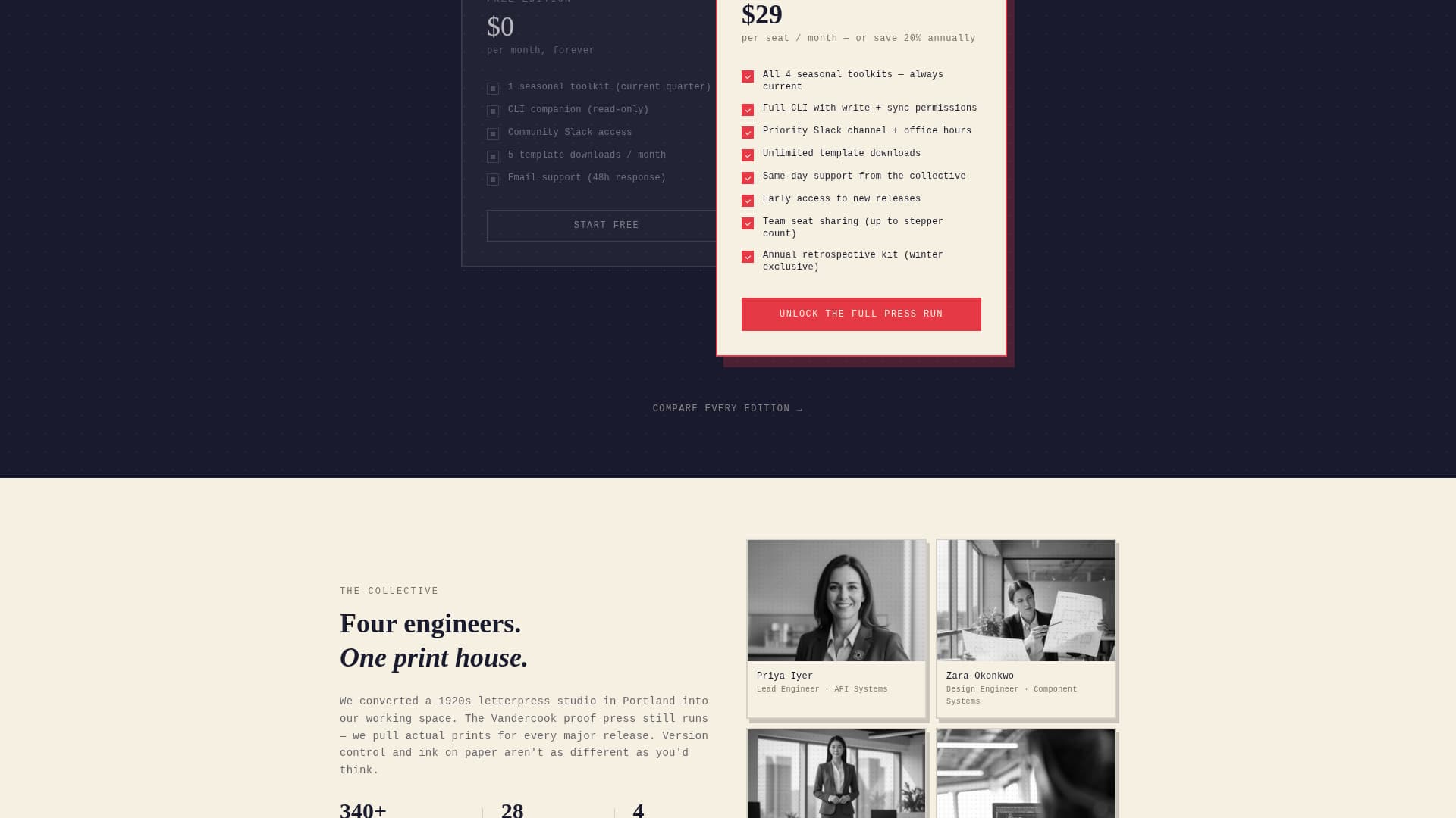 Cipher - Bold Womenowned Landing Page Template