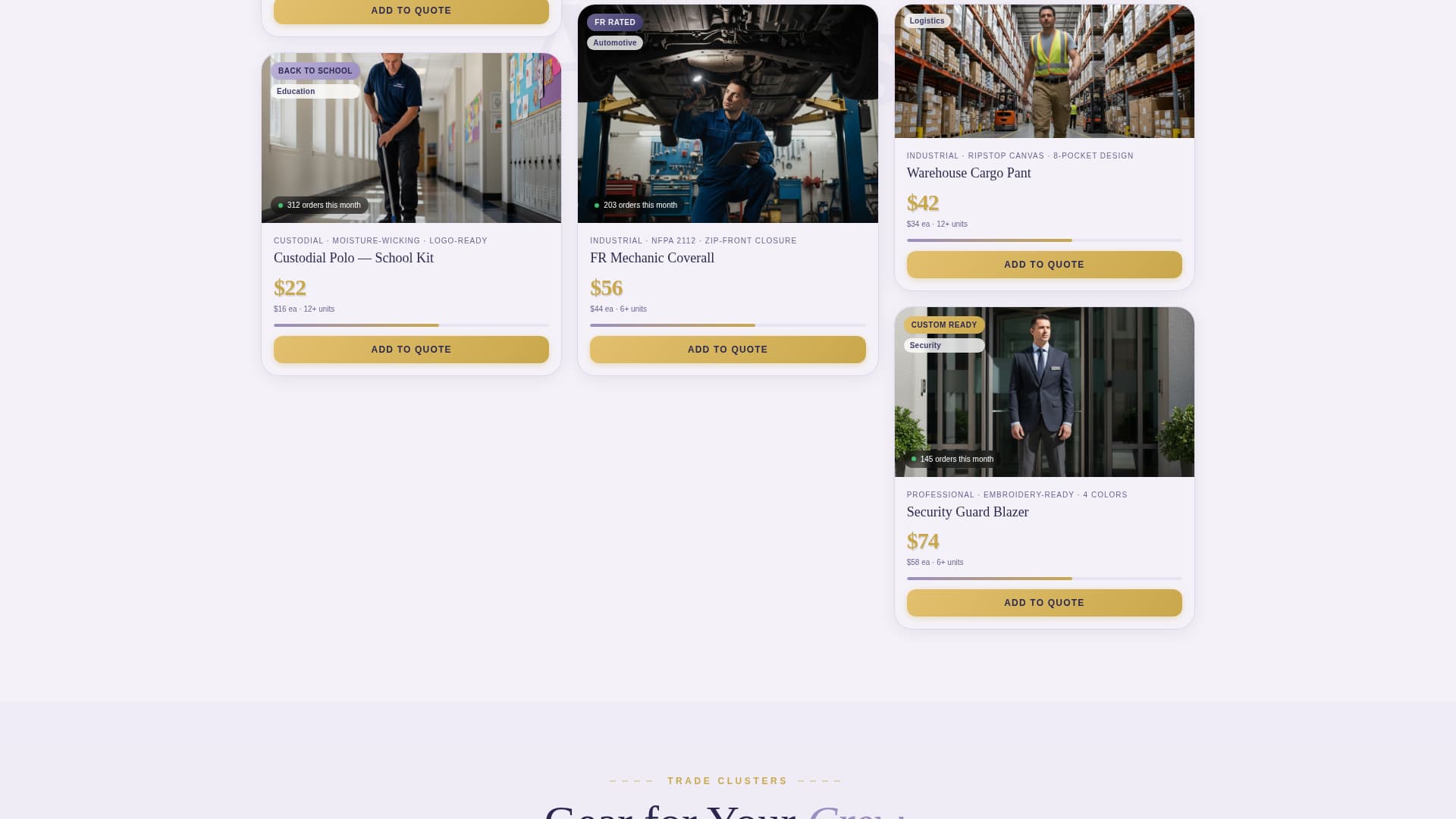 Stitch - Bold Workwear Landing Page Template