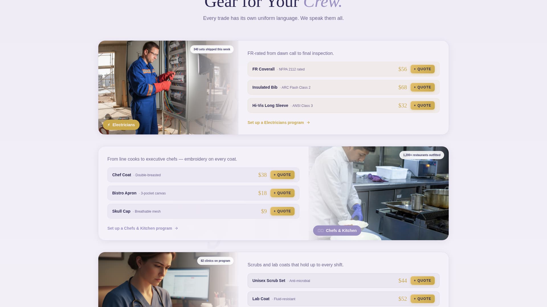 Stitch - Bold Workwear Landing Page Template